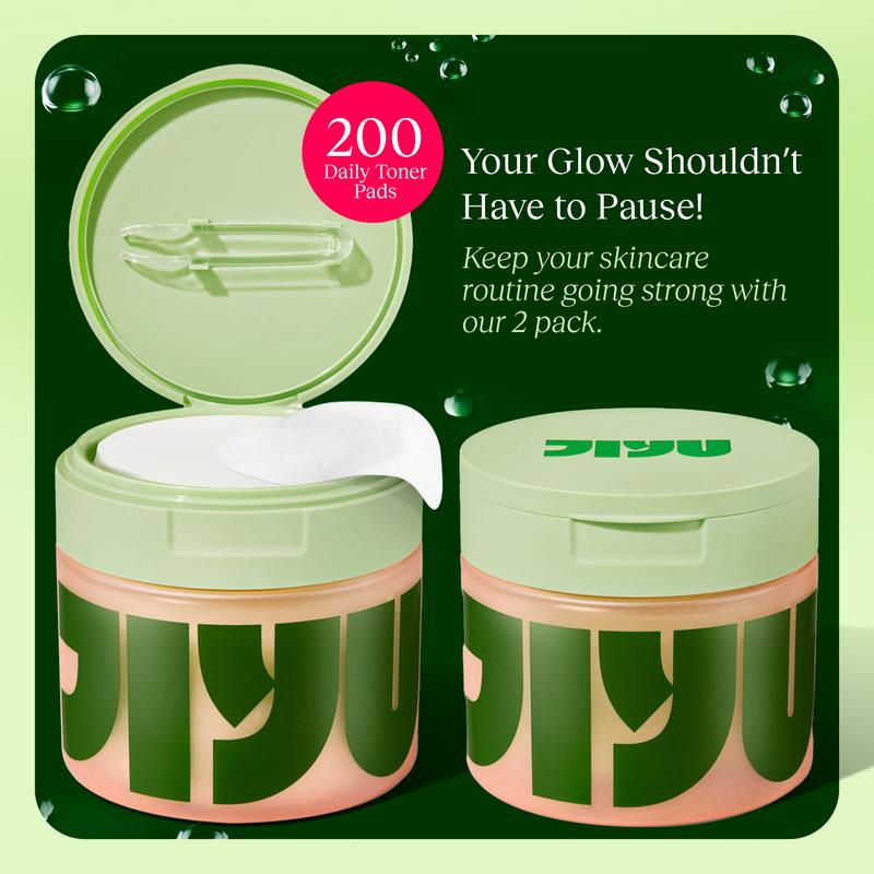 Jiyu Korean Skincare Anti-Aging, Dark Spot & Wrinkle Minimizing Toner Pads with Snail Mucin, Centella Asiatica, Niacinamide, Peptide Complex